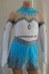 Voorkant Blauw grijs ritmisch Gympakje_rhythmic gymnastic leotard