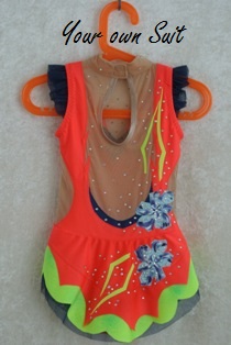 achterkant neon oranje mini ritmische gympakje_rg pakje_rhythmic gymnastic leotard