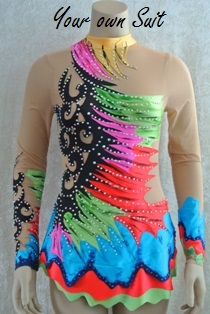 voorkant multi color ritmische gympakje_rgpakje_rhythmic gymnastic leotard