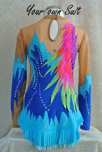achterkant blauw met roze ritmische gympakje_rg pakje_rhythmic gymnastic leotard