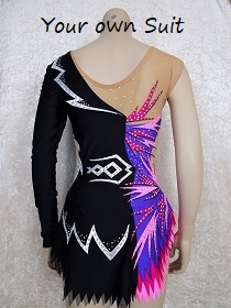 Rhythmic gymnastic leotard, Ritmisch gym pakje met rokje, rg pakje