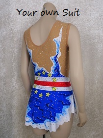 Rhythmic gymnastic leotard, Ritmisch gym pakje met rokje, rg pakje