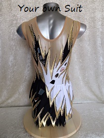 Rhythmic gymnastic leotard, Ritmisch gym pakje met rokje, rg pakje