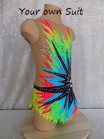 Rhythmic gymnastic leotard, Ritmisch gym pakje met rokje, rg pakje